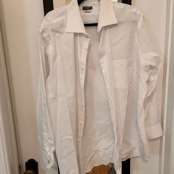 Van Heusen Regular Fit White Dress Shirt - Picture 4 of 7